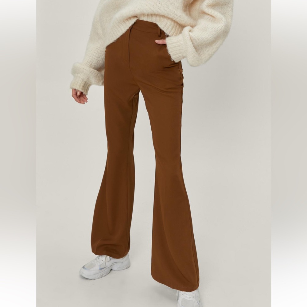 NASTY GAL Tailored High Waisted Flare Pants size 2
